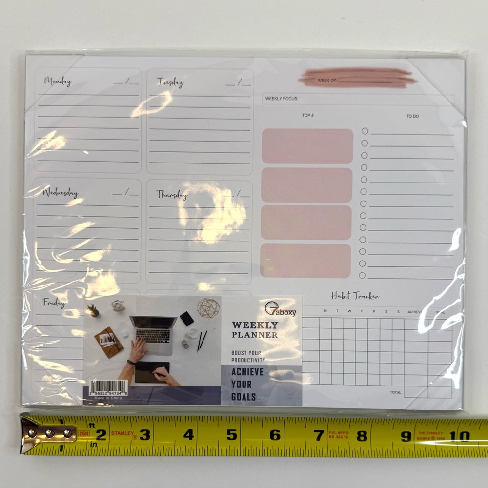 52 Sheets Weekly Planner New in Original Plastic